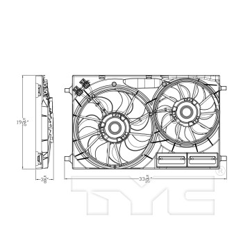 Dual Radiator and Condenser Fan Assembly