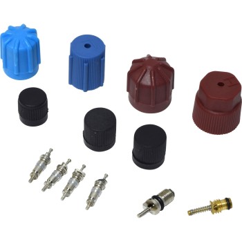 A/C System Valve Core and Cap Kit