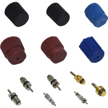 A/C System Valve Core and Cap Kit