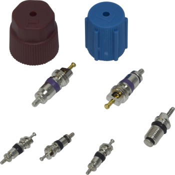 A/C System Valve Core and Cap Kit