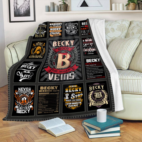 Becky Premium Personalized Blanket Custom Name Gifts Birthday Bl04 – Ecomra