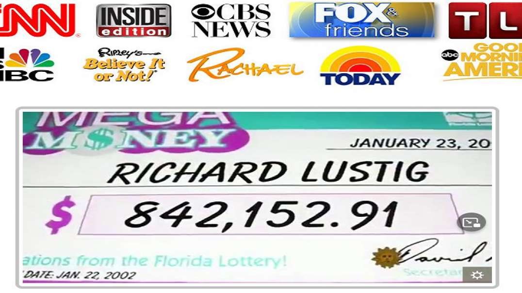 Richard Lustig 7 time Lottery Game Grand Prize Winner on Good Morning America