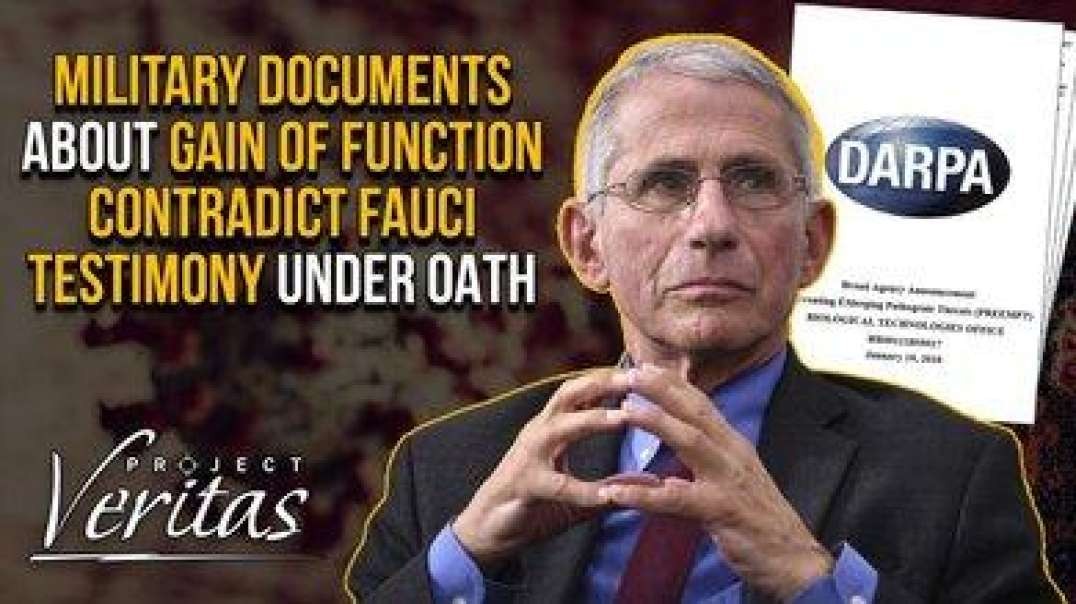 ⁣Military Documents about Gain of Function contradict Fauci testimony under oath [Project Veritas]