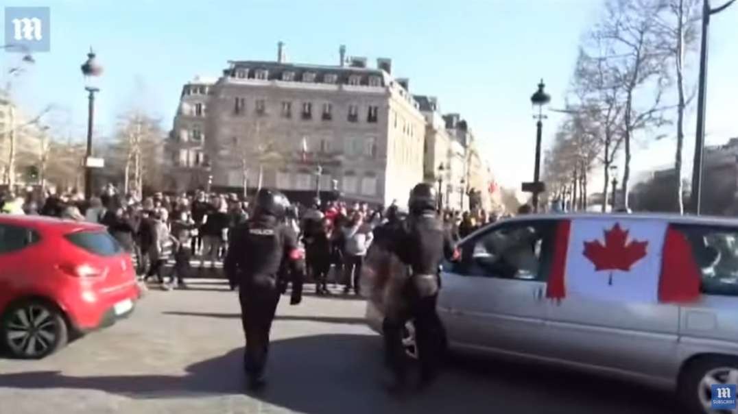 Protest in Paris Chaos in Paris as -Freedom Convoy- protesters defy police ban