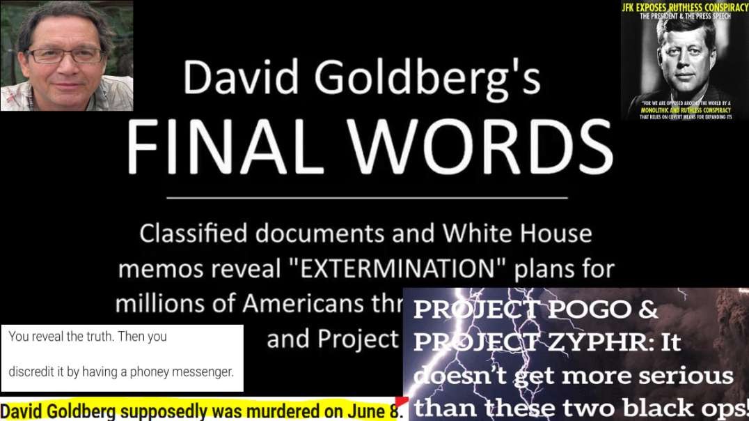 "Every patriot needs to know about Project Pogo and Project Zyphr" [The Goldberg Psyop]