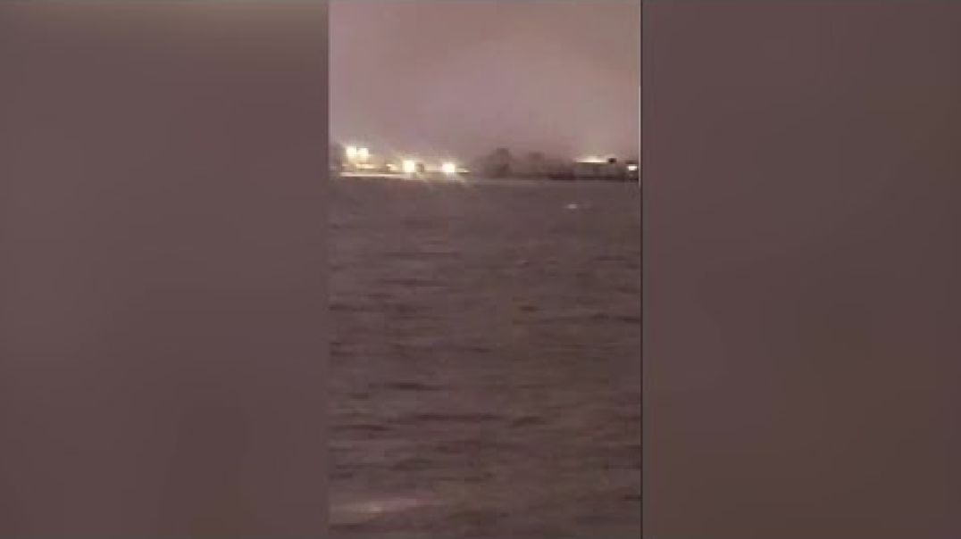Massive Manufactured Tornado crossing The Mississippi River Last night in the New Orleans Area