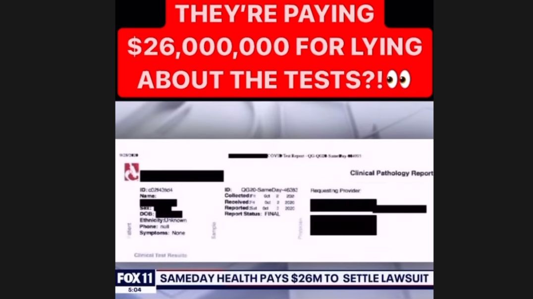 BREAKING NEWS!!  -- They’re paying 26 million for lying about test!!!!🤦🏾‍♂️