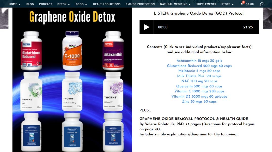 Graphene Oxide Detox & Removal Supplements [Covid-19 Vaccine]