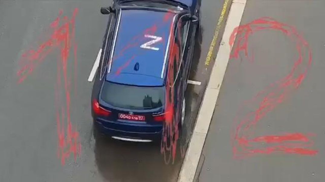 US embassy car spotted in Moscow with letter Z on roof