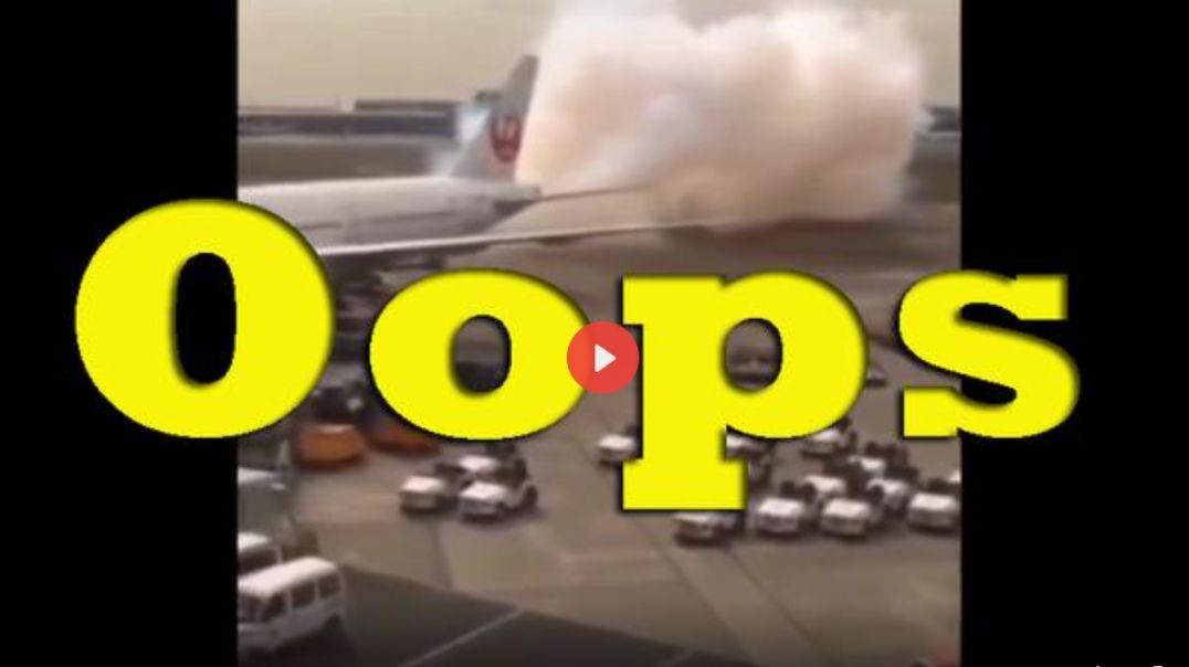 OOPS- A PILOT ACCIDENTALLY RELEASES THE CHEMTRAIL WHILE STILL AT THE AIRPORT!!