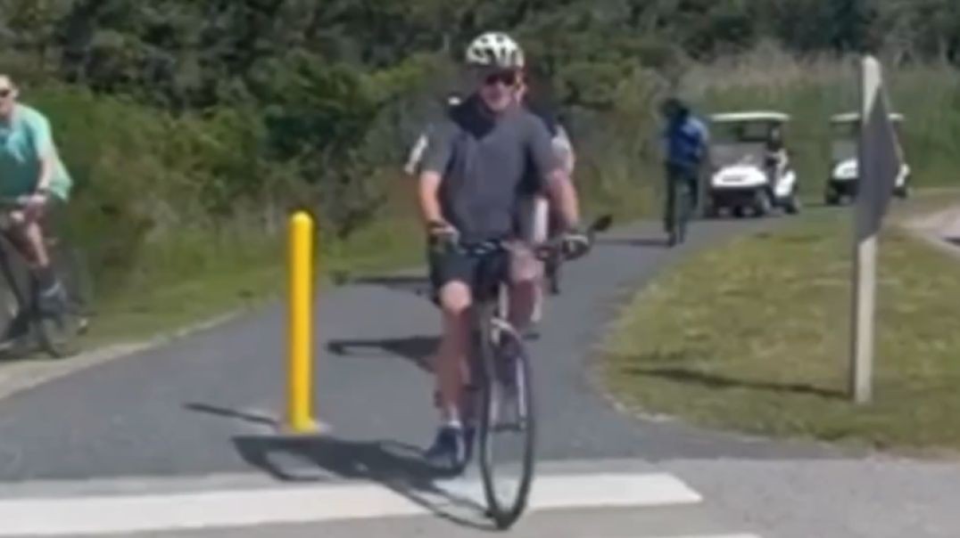 Biden falls off bike on Delaware ride with Jill