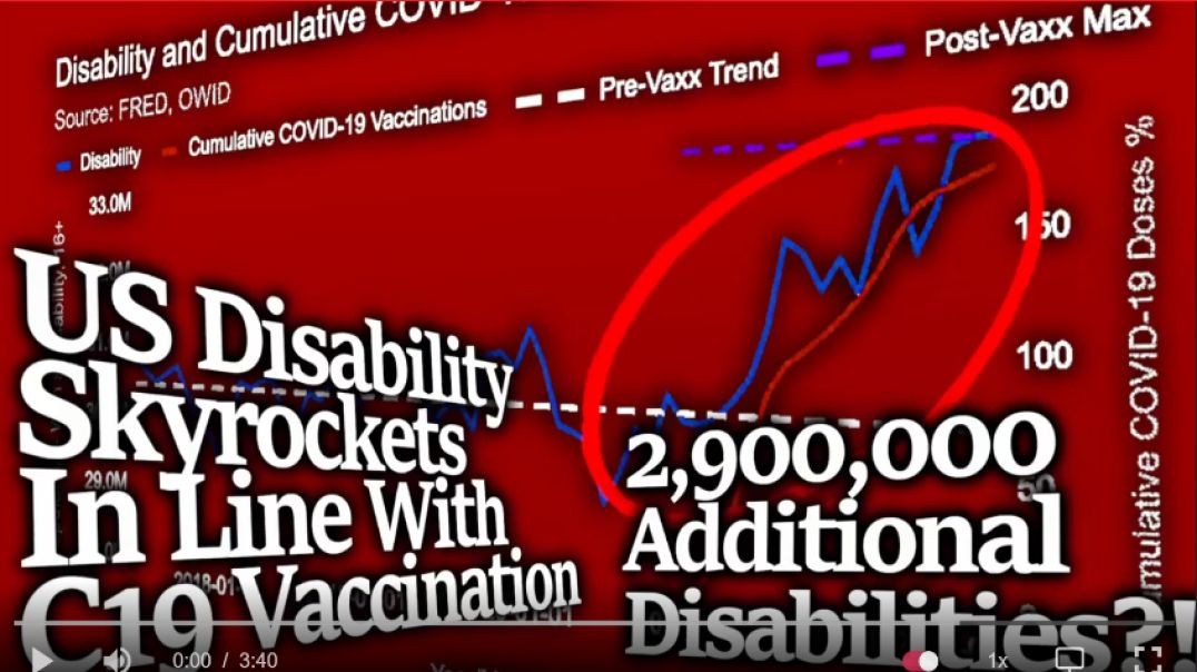 ⁣2,900,000 New Disabilities Occurred Post Vax Launch