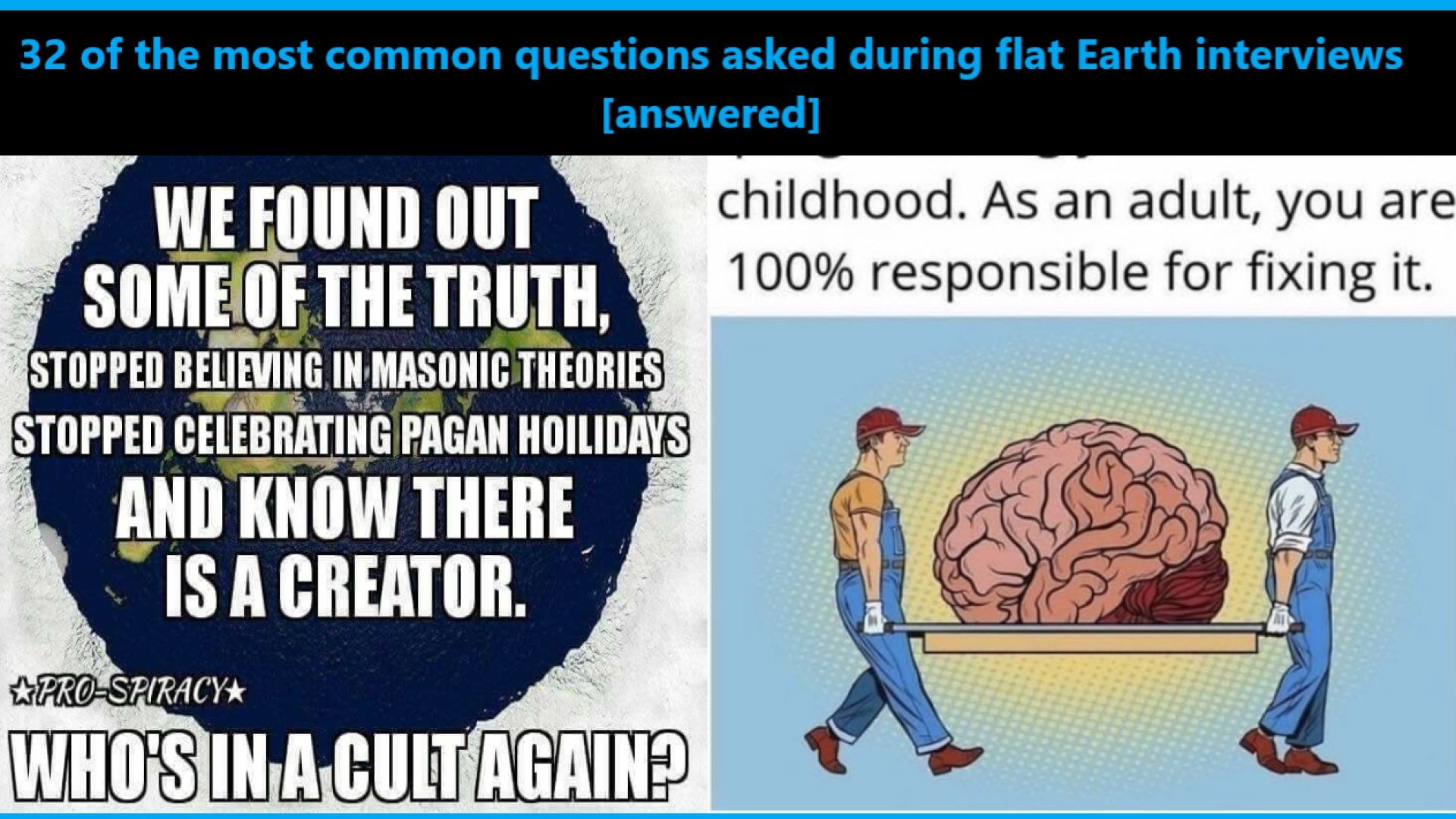 ⁣32 of the most common questions asked during flat Earth interviews [answered]