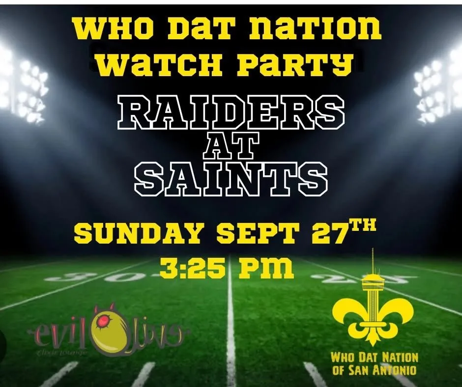 Sep 27 - Saints vs. Raiders Watch Party!!