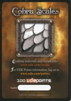 Cobra Scales (100 UDE Points) - Crafting Material Cards