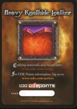 Heavy Knothide Leather (100 UDE Points) - Crafting Material Cards