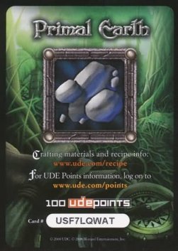 Primal Earth (100 UDE Points) - Crafting Material Cards