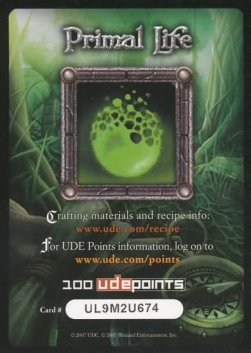 Primal Life (100 UDE Points) - Crafting Material Cards