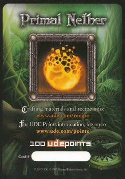 Primal Nether (100 UDE Points) - Crafting Material Cards