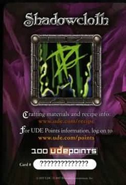 Shadowcloth - Crafting Material Cards
