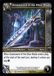 Greatsword of the Ebon Blade - Death Knight Starter Set