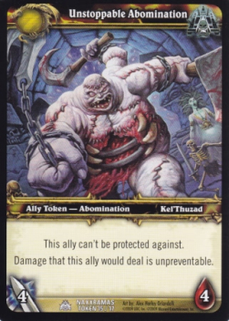 Unstoppable Abomination Token - Naxxramas Raid Deck