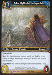 Bolvar, Highlord of Fordragon Hold - Wrathgate