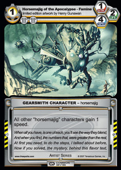 Horsemajig of the Apocalypse - Famine - First Edition Part 2