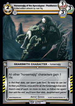 Horsemajig of the Apocalypse - Pestilence - First Edition Part 2