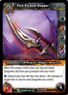 Fire Etched Dagger - War of the Elements