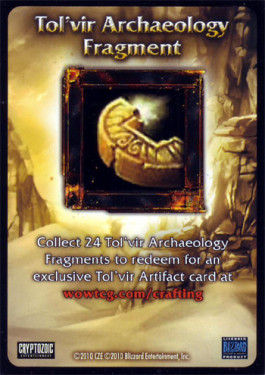 Tol'vir Archaeology Fragment - Crafting Material Cards