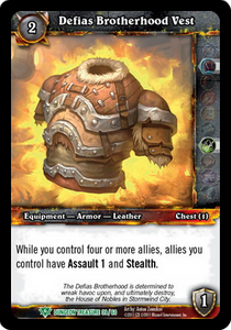 Defias Brotherhood Vest - Dungeon Decks 2011