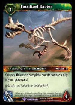 Fossilized Raptor - Crafting Rewards Promos