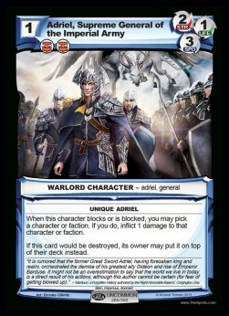 Adriel, Supreme General of the Imperial Army - Seed Saga: The Descent of Gideon
