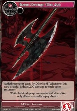 Blood Covered War Axe - Battle for Attoractia