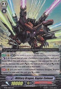 Military Dragon, Raptor Colonel [G Format] (V.2 - Double Rare) - Blue Storm Armada