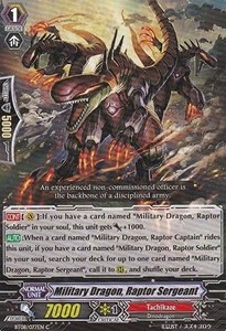 Military Dragon, Raptor Sergeant [G Format] - Blue Storm Armada