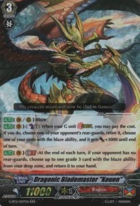 Dragonic Blademaster "Kouen" [G Format] (V.2 - Triple Rare) - Demonic Advent