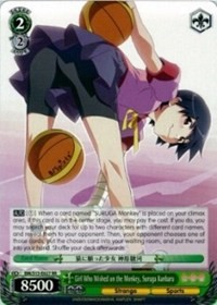 Girl Who Wished on the Monkey, Suruga Kanbaru (V.1 - Double Rare) - Bakemonogatari