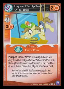 Hayseed Turnip Truck *"A" For Effort* - Canterlot Nights