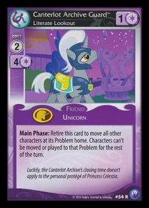 Canterlot Archive Guard *Literate Lookout* (V.1 - Rare) - Canterlot Nights