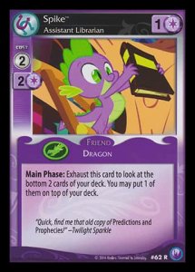 Spike *Assistant Librarian* (V.1 - Rare) - Canterlot Nights