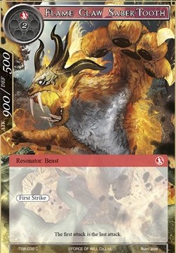 Flame Claw Saber-Tooth - The Time Spinning Witch