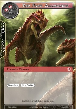 Red Fang Allosaurus - The Time Spinning Witch