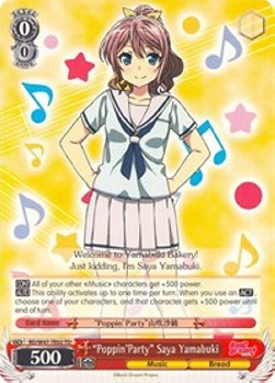 "Poppin'Party" Saya Yamabuki (V.1 - Trial Deck) - BanG Dream!