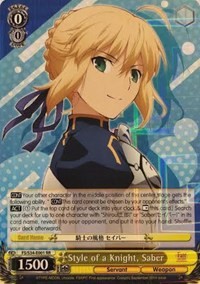 Style of a Knight, Saber (V.1 - Double Rare) - Fate/stay night
