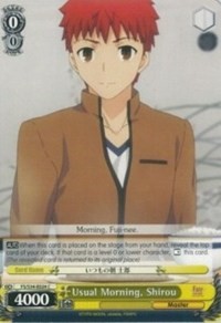 Usual Morning, Shirou - Fate/stay night