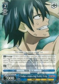 Clothes-removing Habit, Gray (V.1 - Rare) - Fairy Tail