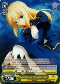 Beautiful King of Knights, Saber (V.1 - Rare) - Fate/Zero