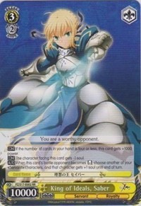 King of Ideals, Saber (V.1 - Double Rare) - Fate/Zero
